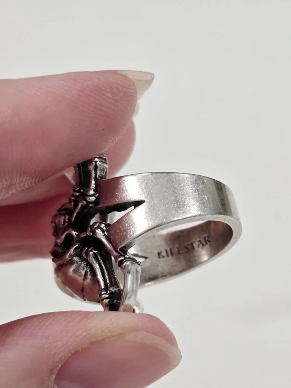 Killstar ✦ Deadly Spider Ring ✦ Silver Skull‑Spider Gothic Statement Design 8